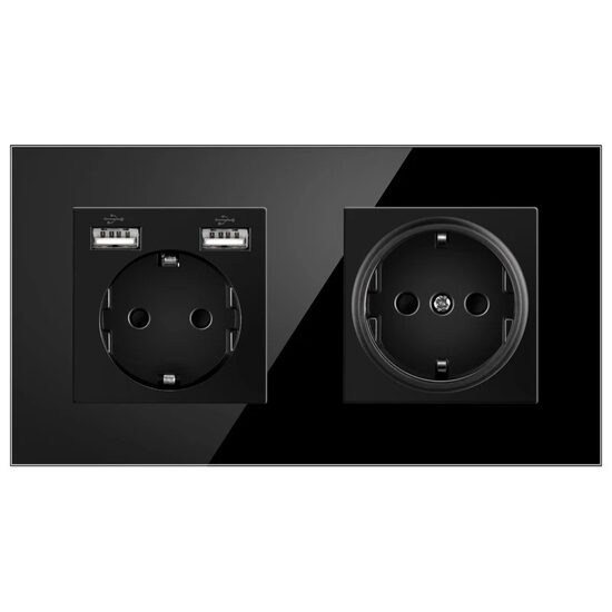 Sienas rozete  ar USB un C tipa lādēšanas izejām