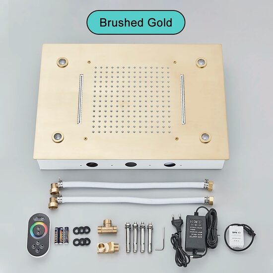 Iebūvējama dušas galva ar  led gaismām.